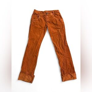 Vintage Y2K low rise Lois Jeans Liana Corduroy Pant In Rust, Indie Style